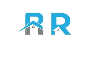 r logo conception vecteur pour construction Accueil réel biens bâtiment propriété. gratuit vecteur.