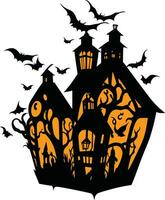 Halloween lanterne papercut vecteur