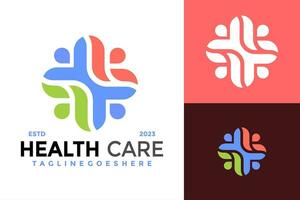 santé se soucier médical grup logo conception vecteur symbole icône illustration