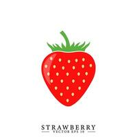 fraise symbole. dessin animé style isolé fraise. vecteur dessin.