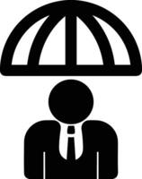 parapluie protection icône symbole vecteur image. illustration de le sécurité protéger parapluie Sécurité conception image