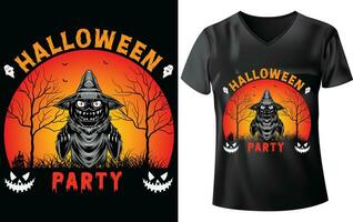 Halloween journée T-shirt conception vecteur