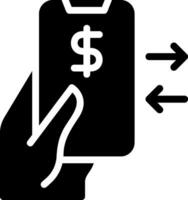 icône de glyphe d'argent en ligne vecteur
