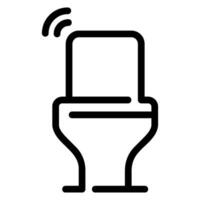 icône de ligne de toilette vecteur