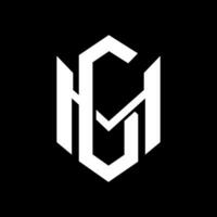 lettre mg gm abstrait moderne branché logo conception vecteur
