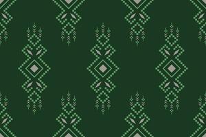 vert traverser point coloré géométrique traditionnel ethnique modèle ikat sans couture modèle vecteur