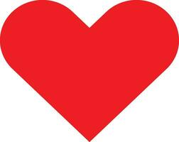 rouge cœur isolé sur blanc, rouge cœur icône, cœur icône vecteur