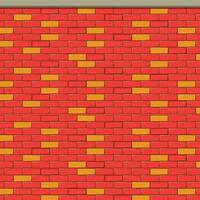 rouge Jaune brique mur Contexte vecteur