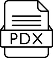 pdx fichier format ligne icône vecteur