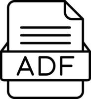 adf fichier format ligne icône vecteur