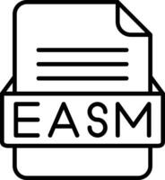 easm fichier format ligne icône vecteur