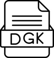 dgk fichier format ligne icône vecteur