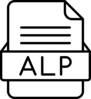 alp fichier format ligne icône vecteur