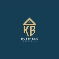 initiale lettre Ko avec Facile maison toit Créatif logo conception pour réel biens entreprise vecteur