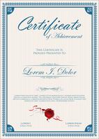 Certificat ou diplôme d&#39;illustration vectorielle de modèle de design rétro vecteur