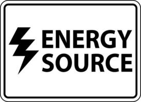 avertissement étiquette signe, énergie la source vecteur