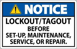 remarquer étiquette lock-out étiqueter avant installation, entretien, un service ou réparation vecteur