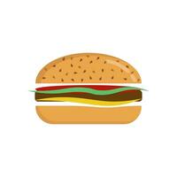 Burger vecteur illustration. logo ou autocollant pour votre conception, menu, site Internet.