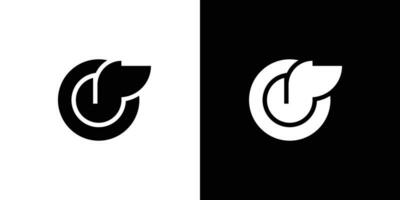 minimal impressionnant Créatif branché professionnel bébé chien logo conception modèle sur noir et blanc Contexte vecteur