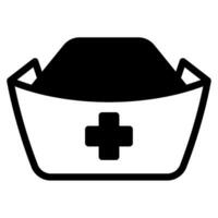 infirmière casquette icône illustration, pour la toile, application, infographie, etc vecteur