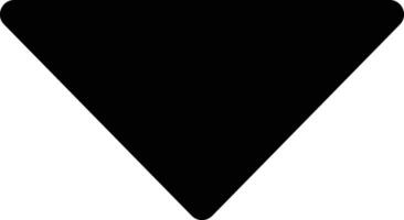 vers le bas Triangle icône vecteur isolé sur blanc Contexte