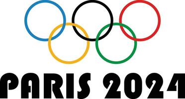 Paris 2024 olympique Jeux officiel symbole logo abstrait conception vecteur illustration