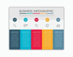 icônes infographiques de chronologie de visualisation de données commerciales conçues pour le modèle de fond abstrait vecteur