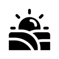 lever du soleil solide icône. vecteur icône pour votre site Internet, mobile, présentation, et logo conception.