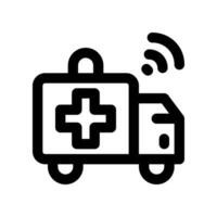 ambulance ligne icône. vecteur icône pour votre site Internet, mobile, présentation, et logo conception.