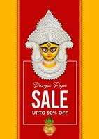 durga puja vente bannière pour Festival offre, rabais, Ventes Mots clés Créatif conception vecteur