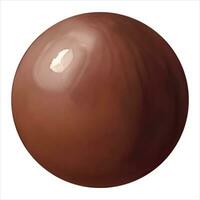 laiteux Chocolat Balle isolé détaillé main tiré La peinture illustration vecteur