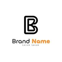 b lettre monogramme logo vecteur