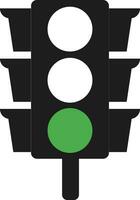 vert circulation lumière vecteur icône. circulation signal signe. aller signal route instruction, régulation symbole, circulation règles conception élément