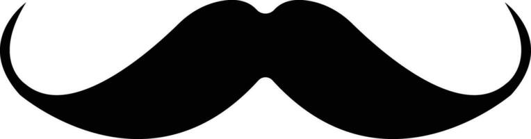 moustache. noir silhouette de adulte homme moustaches. symbole de père journée. vecteur illustration. moustache pour Hommes visage