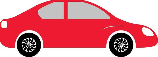 voiture silhouette voiture véhicule dans rouge vecteur