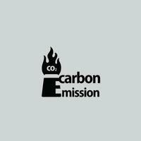 CO2 émission logo vecteur