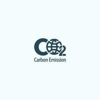 CO2 émission logo vecteur