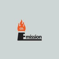 CO2 émission logo vecteur