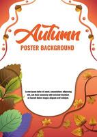 affiche modèle vecteur feuilles pour l'automne saisons v5