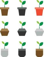 illustration de Facile et coloré plante des pots vecteur