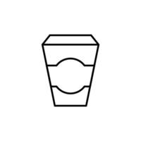 café dans jetable tasse vecteur symbole pour Annonces. adapté pour livres, magasins, magasins. modifiable accident vasculaire cérébral dans minimaliste contour style. symbole pour conception