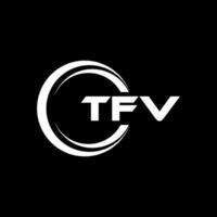 TFV lettre logo conception, inspiration pour une unique identité. moderne élégance et Créatif conception. filigrane votre Succès avec le frappant cette logo. vecteur