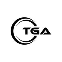 tga lettre logo conception, inspiration pour une unique identité. moderne élégance et Créatif conception. filigrane votre Succès avec le frappant cette logo. vecteur