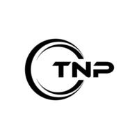 tnp lettre logo conception, inspiration pour une unique identité. moderne élégance et Créatif conception. filigrane votre Succès avec le frappant cette logo. vecteur