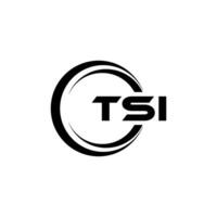 tsi lettre logo conception, inspiration pour une unique identité. moderne élégance et Créatif conception. filigrane votre Succès avec le frappant cette logo. vecteur