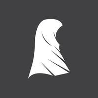 hijab femme silhouette icône et symbole vecteur