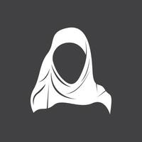 hijab femme silhouette icône et symbole vecteur