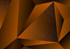 foncé Orange abstrait concept polygonal technologie Contexte vecteur