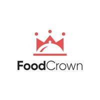 cuisine couvercle et le rouge rois couronne logo. vecteur