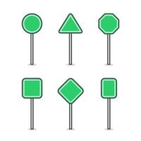 ensemble de Vide route signe planche vecteur icône illustration. route circulation signe icône